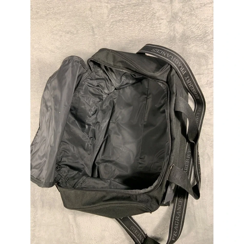 Burberry Fragrances Promotional Duffel Bag Medium Black Nylon Travel Weekender